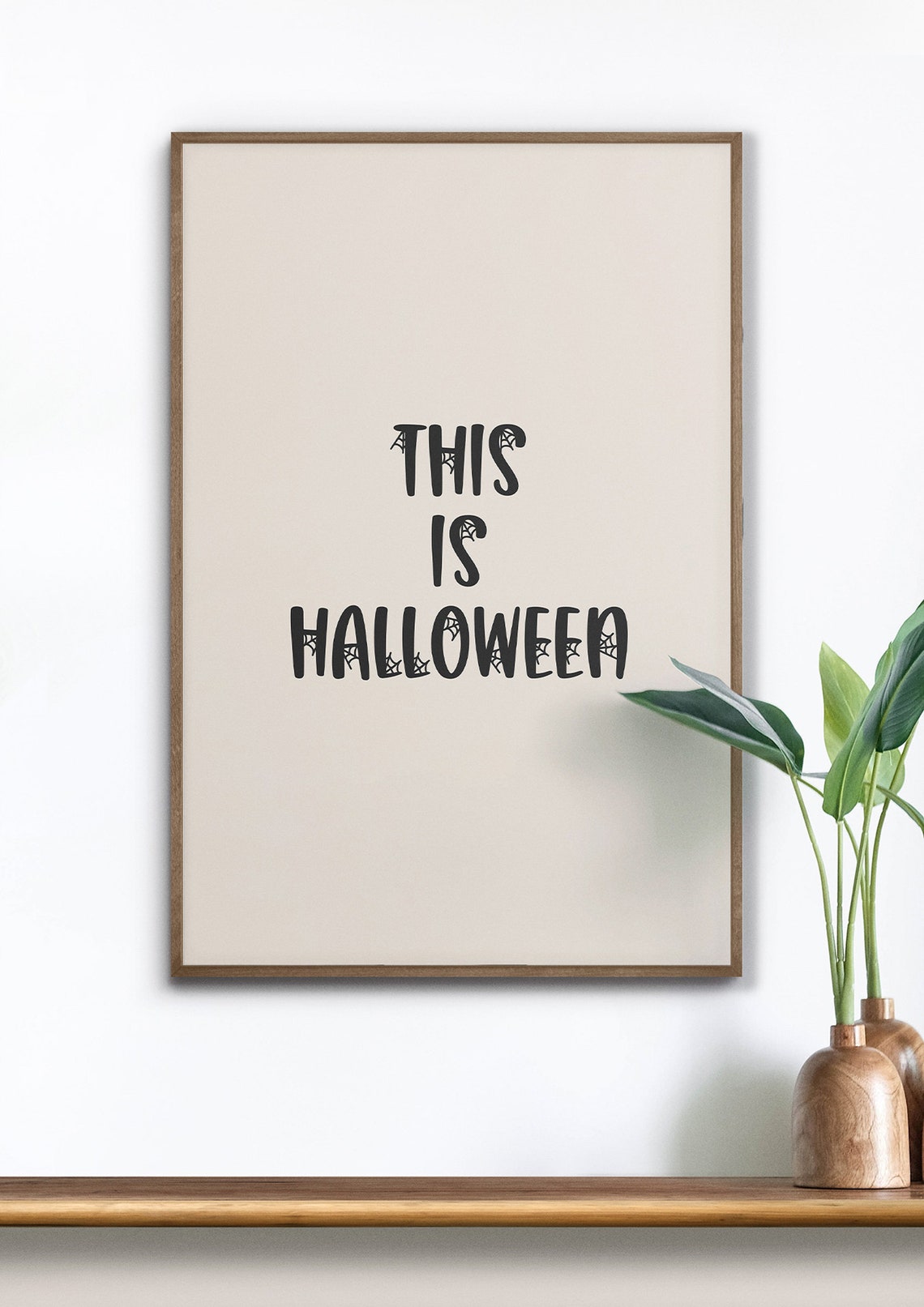 This Is Halloween Song Quote Minimalist Cream Typography Poster - Image 5