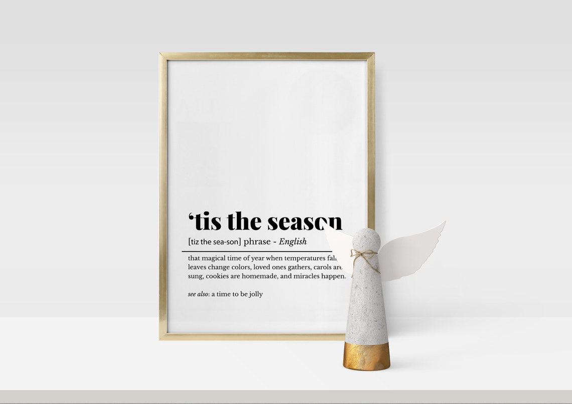Tis The Season Funny Dictionary Definition Christmas Holiday Poster - Image 2