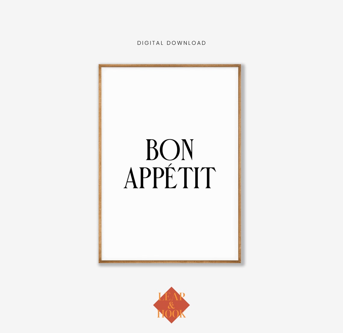 Bon Appetit French Quote Serif Modern Typography Dining Poster - Image 4