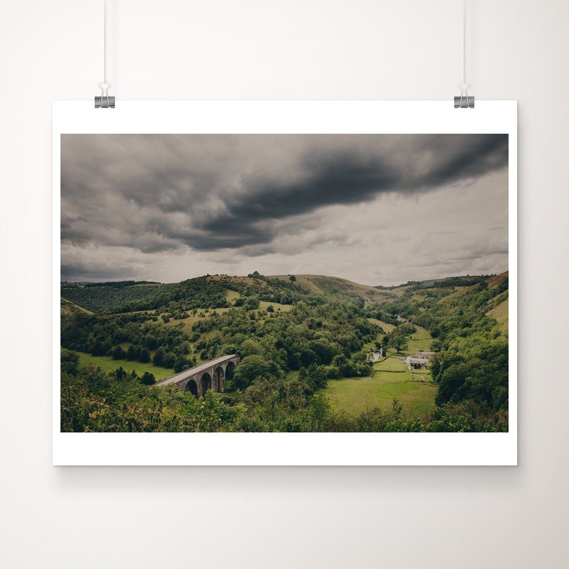 Monsal Headstone Viaduct Derbyshire Valley Landscape Photo Wall Art