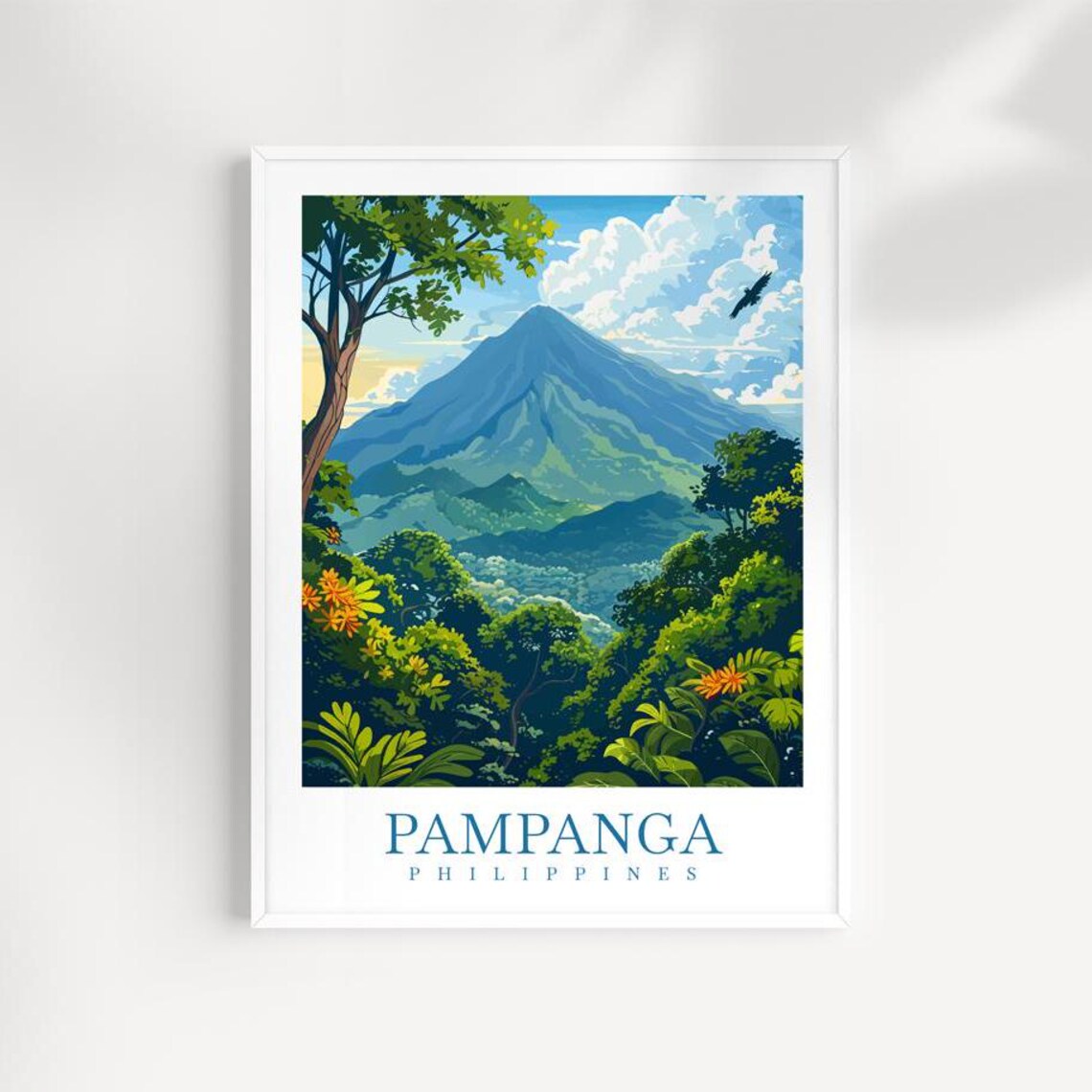 Pampanga Philippines Perfect Volcano Cone Rising Over Jungle Poster