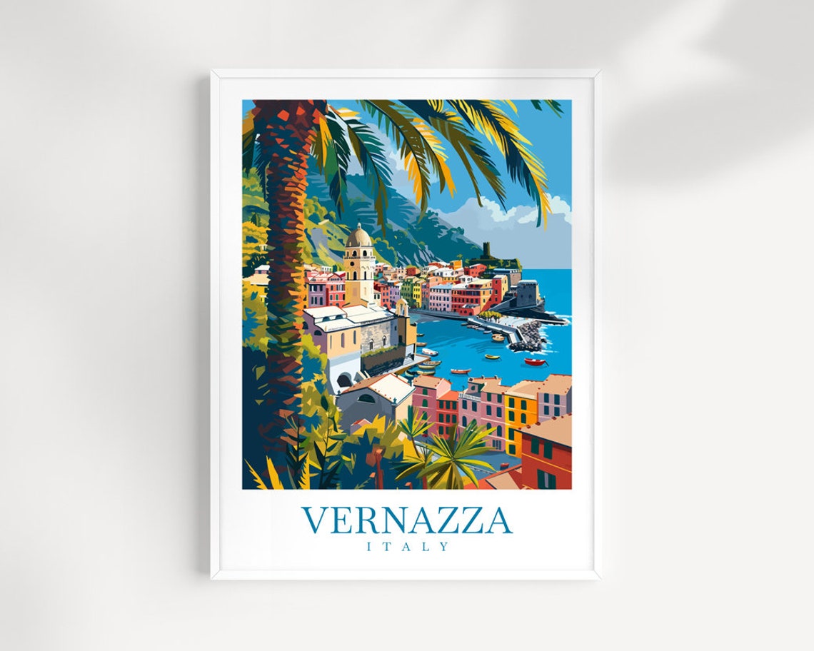 Vernazza Travel Print Wall Art Italy Wall Hanging Home Decoration Vernazza Gift Art Lovers Italy Wall Art Print Vernazza Italy Gift