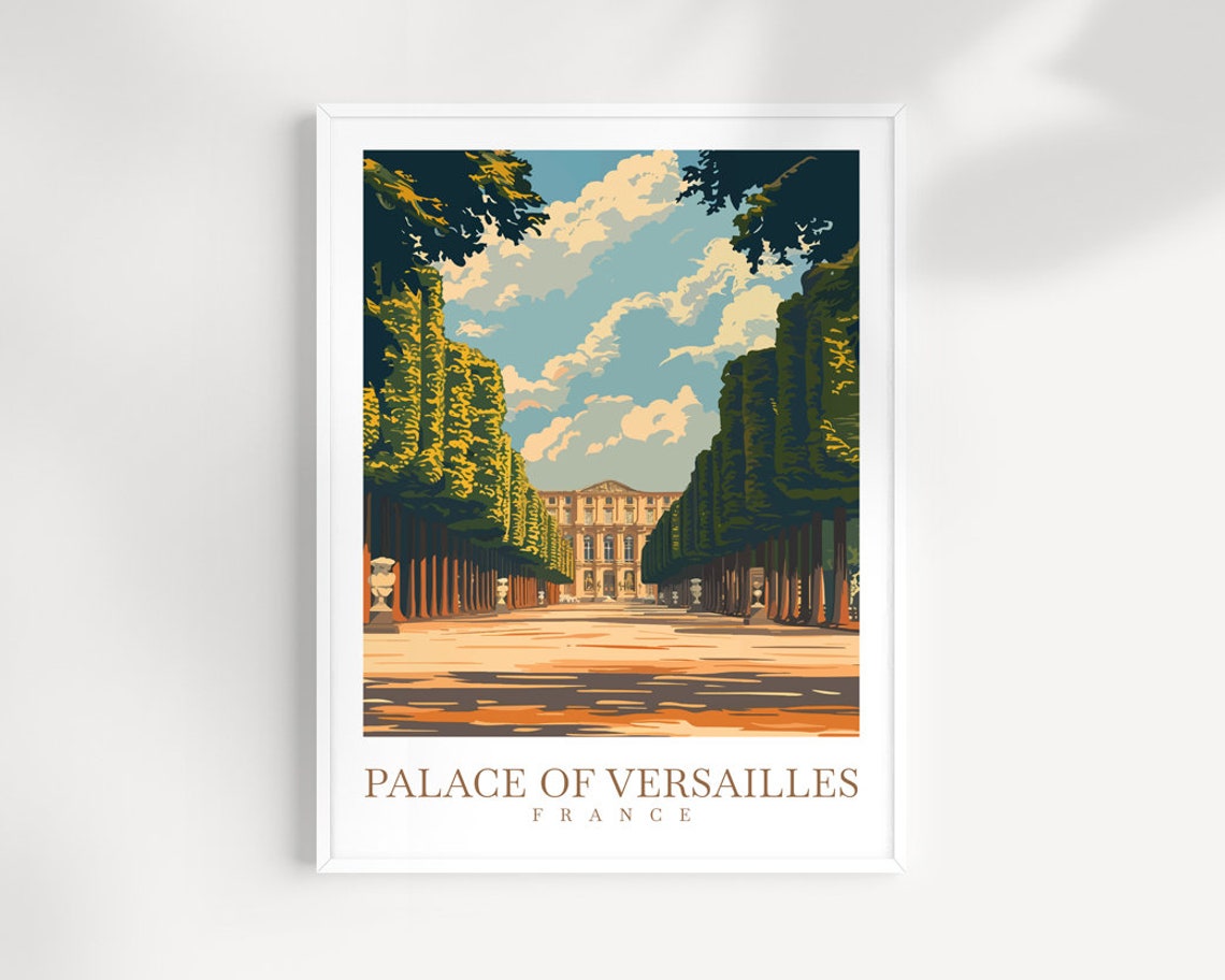 Palace of Versailles France Grand Gardens Tree Lined Walk Poster