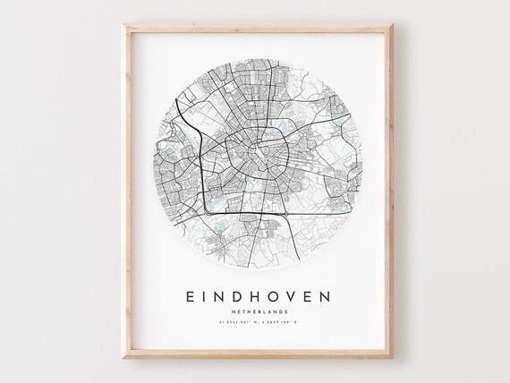 Eindhoven Map Print City Street Wall Art