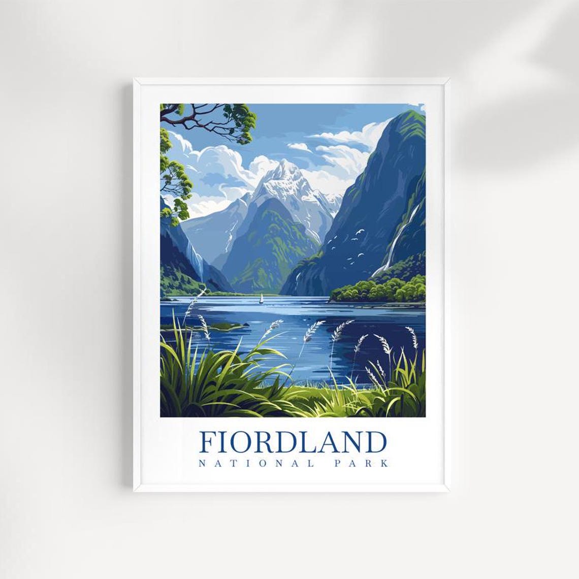 Fiordland National Park Travel Print Fiordland Wall Art Mount Fiordland Home Dcor Fiordland Gift Art Lovers New Zealand Gift Print
