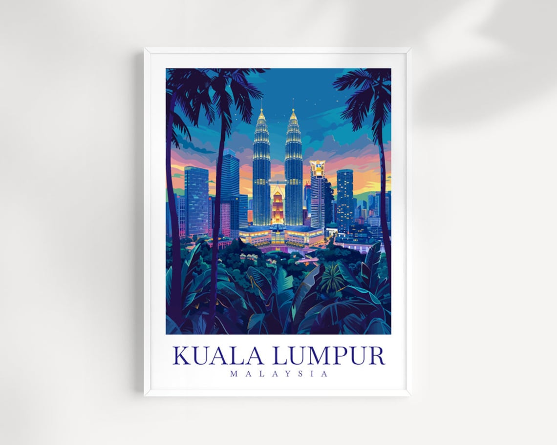 Kuala Lumpur Travel Print Malaysia Wall Art Print