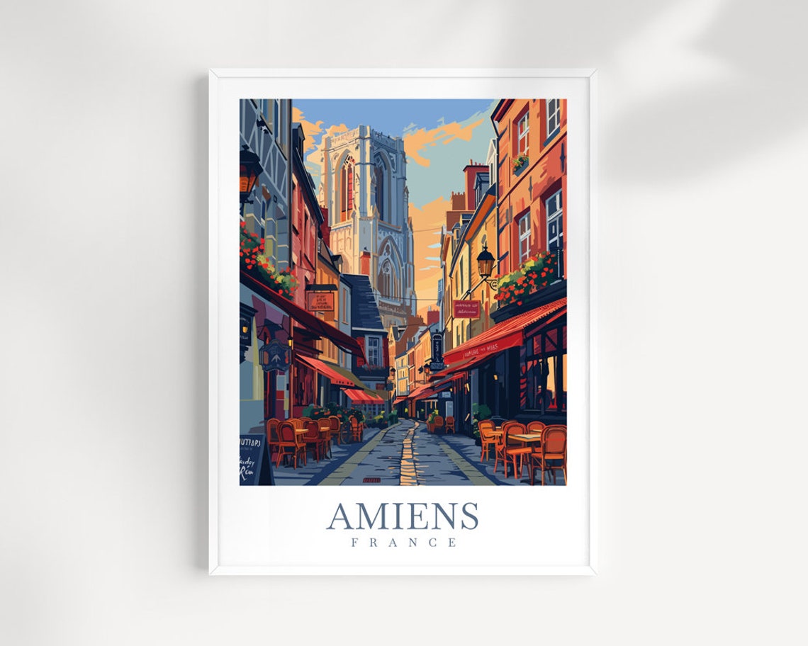 Amiens Travel Print France Poster Amiens Decor Cityscape Art Print Amiens Wall Art For Travel Enthusiast Gift Amiens France Poster Decor