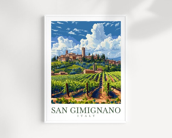San Gimignano Wall Hanging Travel Poster