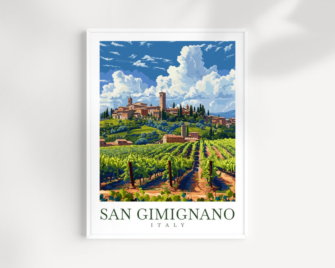 San Gimignano Wall Hanging Travel Poster