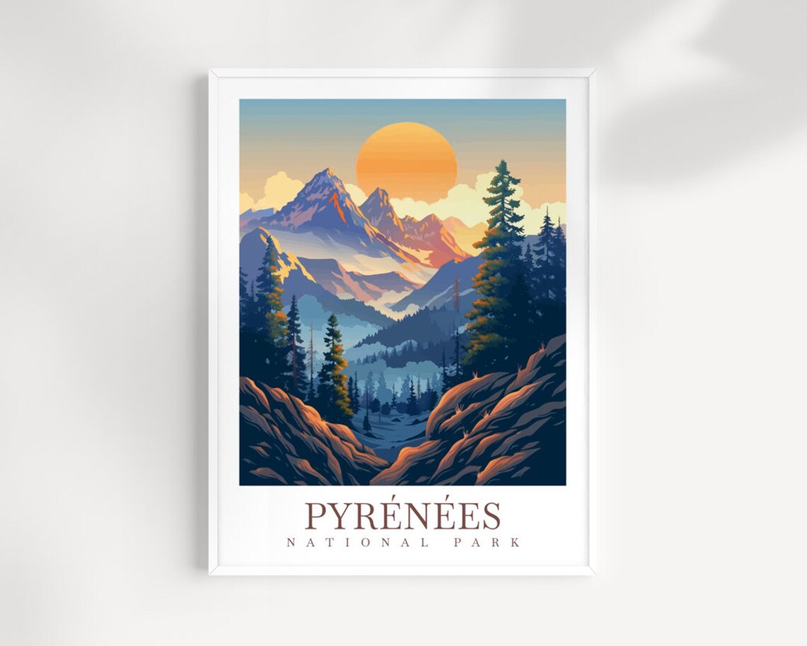 Pyrnes National Park Travel Print Wall Art Pyrnes Wall Hanging Home Dcor Pyrnes National Park Gift Art Lovers France Art Lover Gift