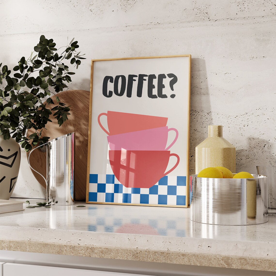 Coffee Print, Modern Kitchen Wall Art Poster - Image 4