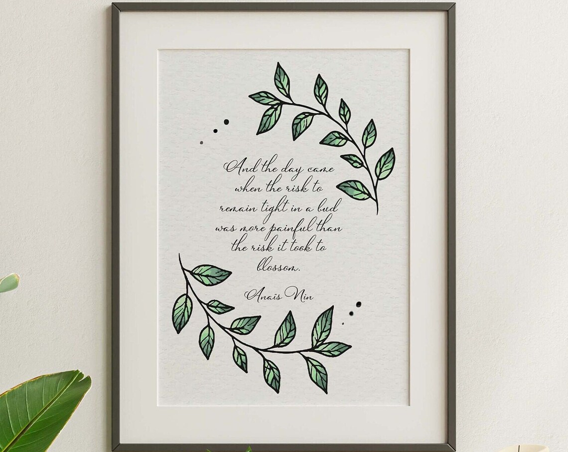 Anaïs Nin Quote Print, Typography Wall Art