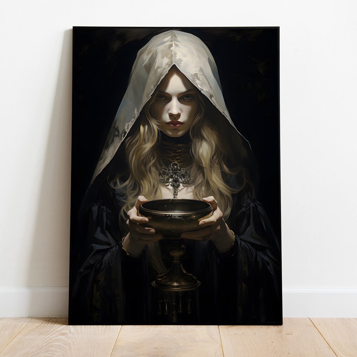 Spooky Witch Vintage Halloween Art Print
