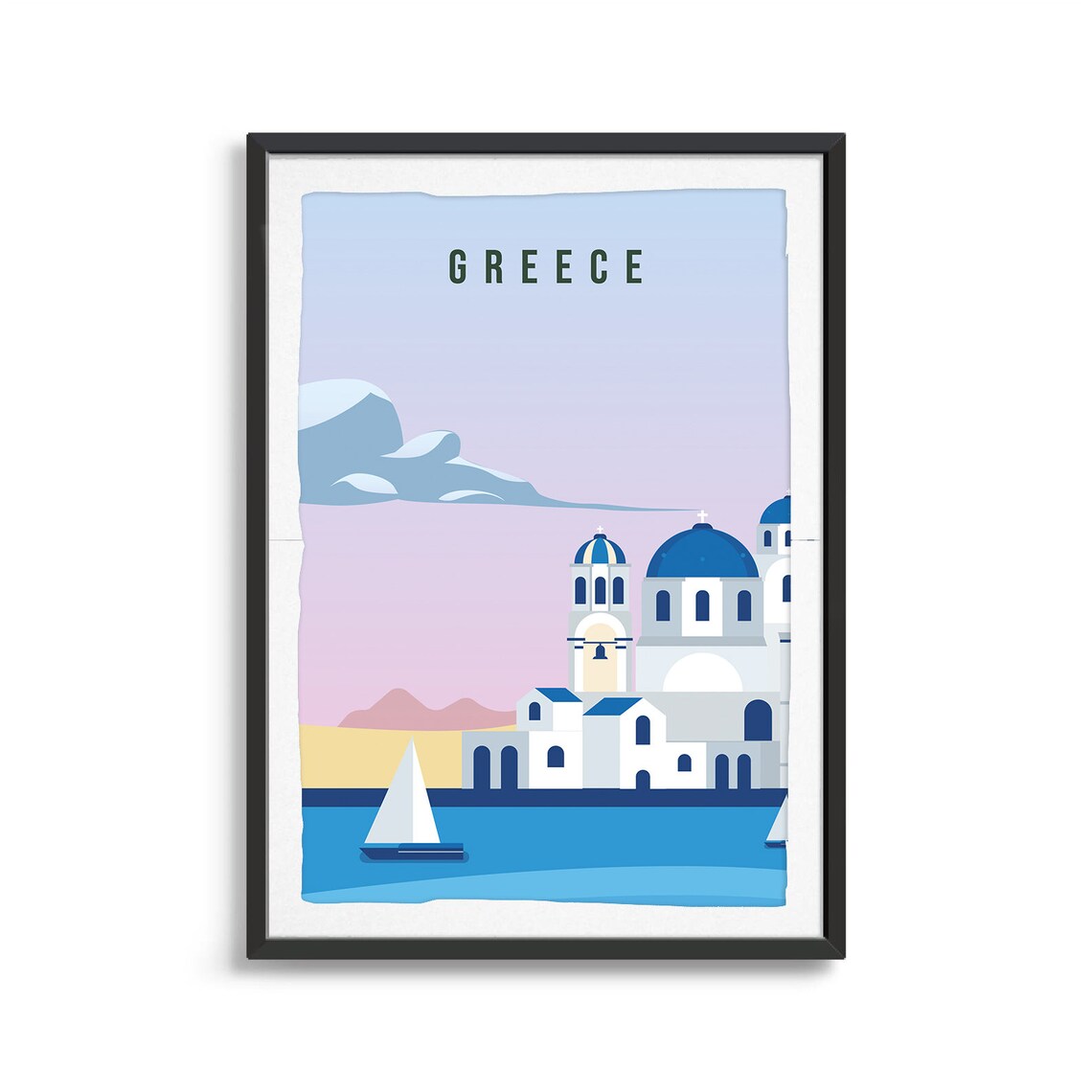 Greece Travel Poster, Country City Wall Art - Image 2