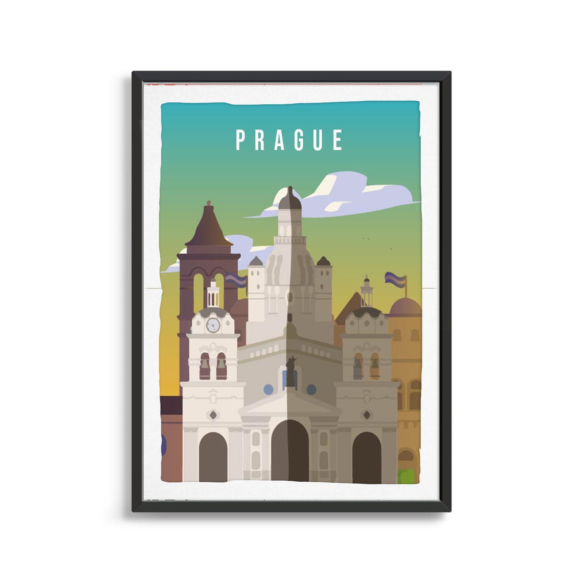 Prague City Poster City Art City Wall Art City Print City Poster City Print Travel Gift Travel Illustration - Image 2
