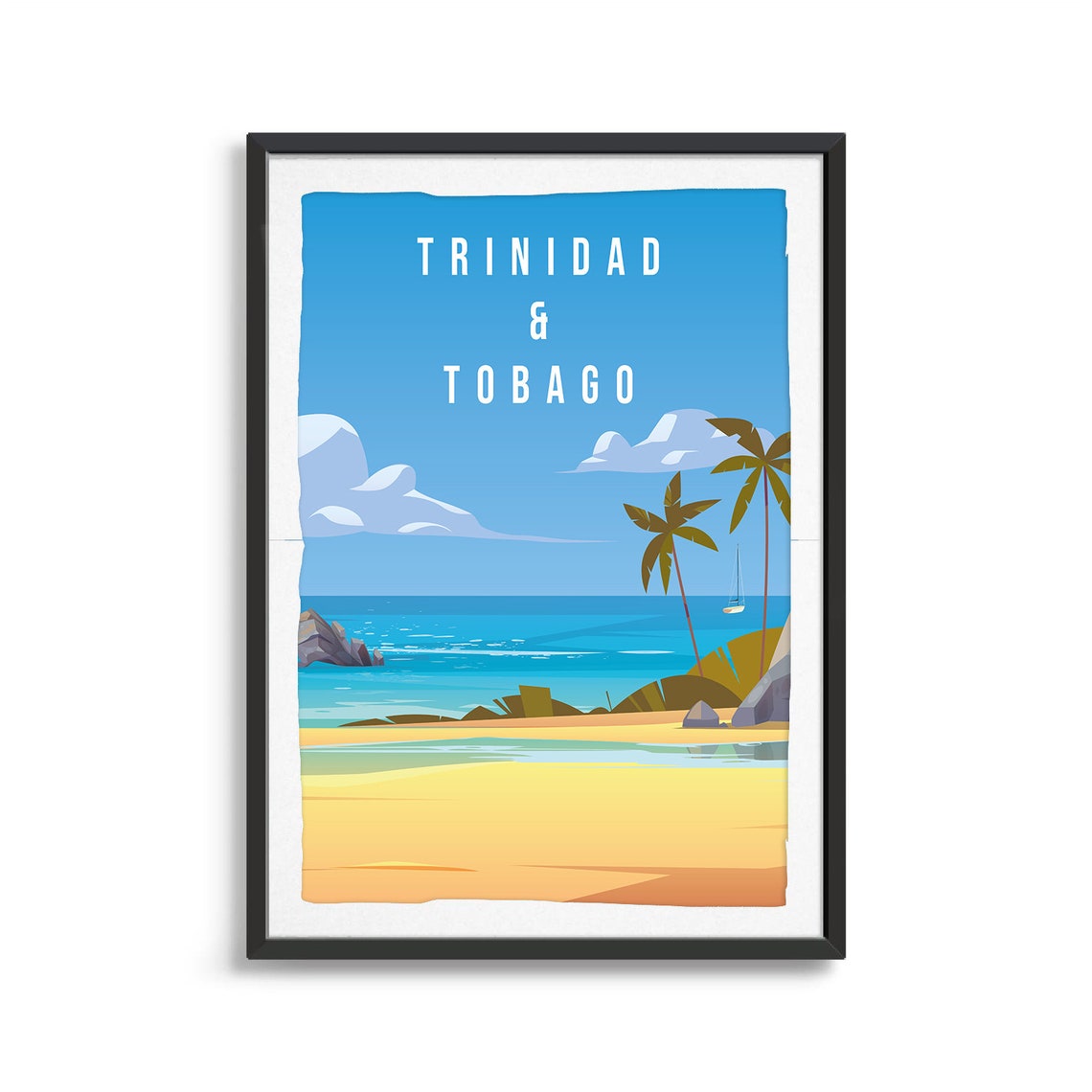 Trinidad And Tobago Country Poster Art City Wall Art Country Art Country Poster Country Print Country Art Travel Illustration - Image 2