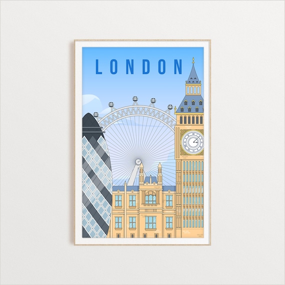London City Poster, Travel Illustration Art Print