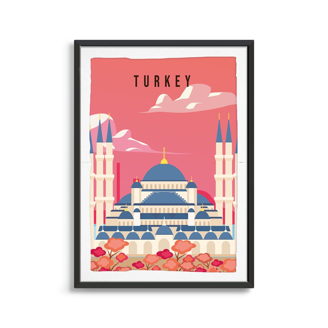 Turkey Travel Illustration, Country Poster Art - Image 2