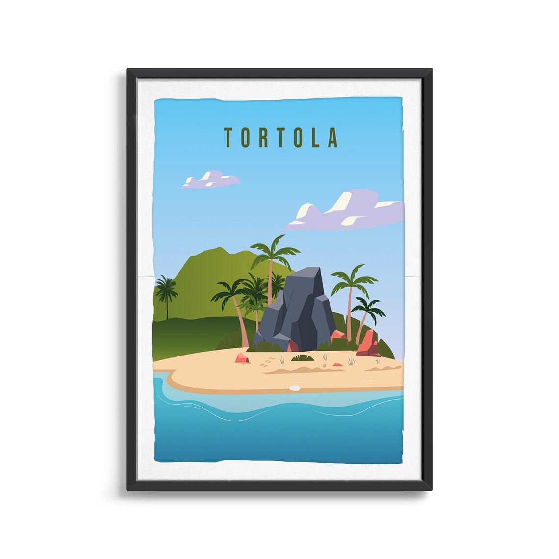 Tortola Island Travel Poster, Island Art Print - Image 2