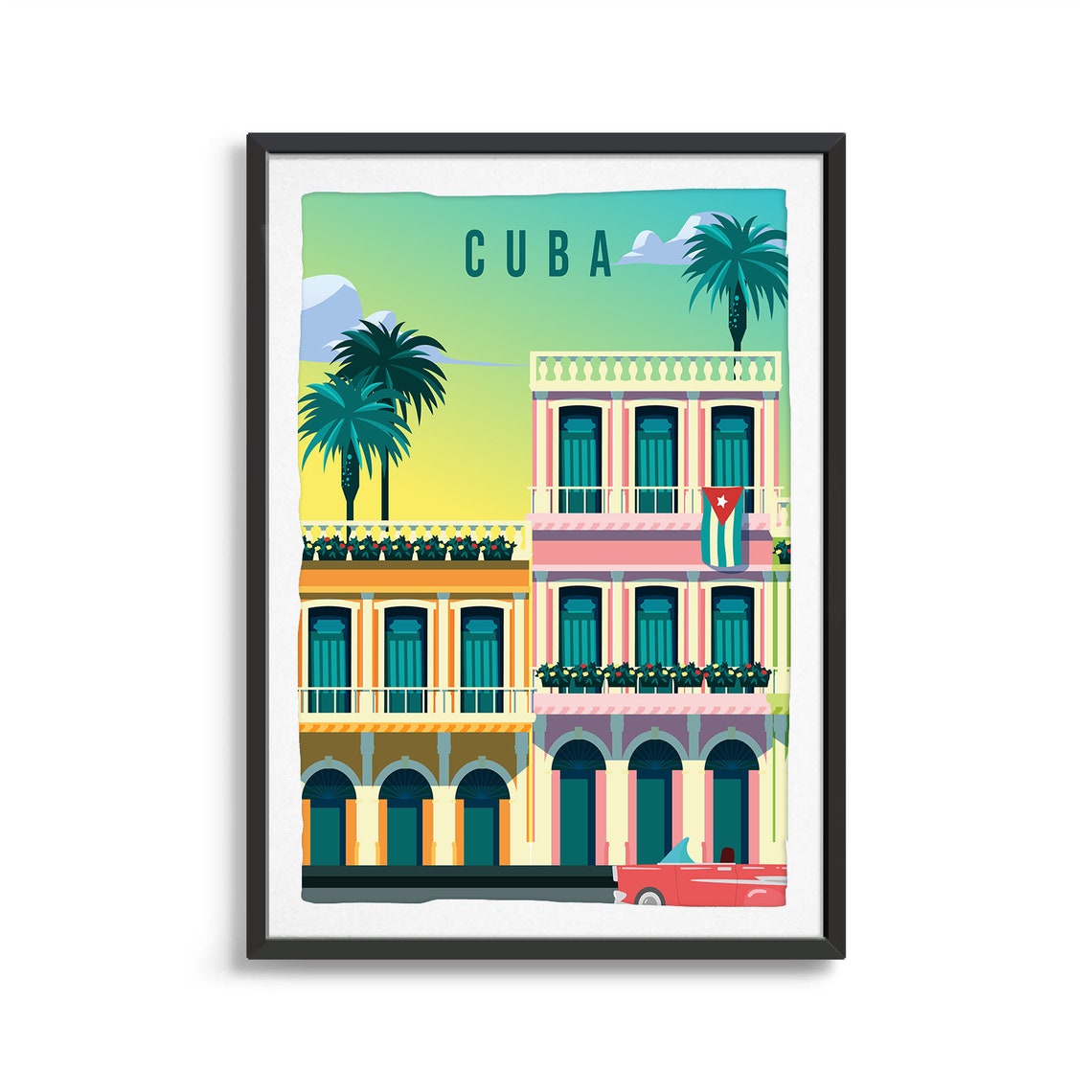 Cuba City Poster City Art City Wall Art City Print World Print Country Poster Country Print Country Art Travel Illustration - Image 2