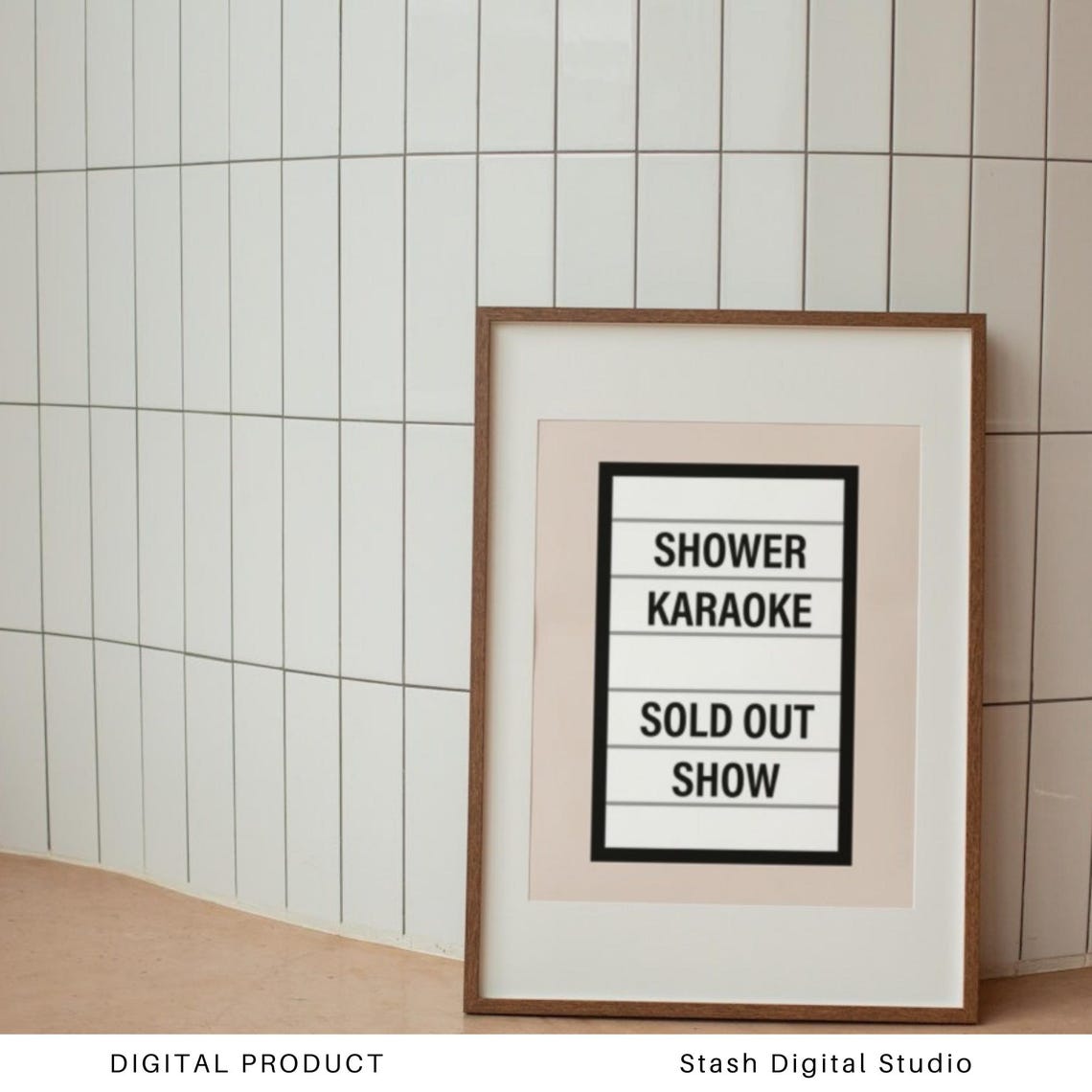 Shower Karaoke Sold Out Show Marquee Funny Bathroom Humor Poster - Image 2
