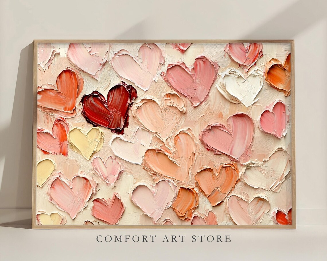 Antique Vintage Valentines Heart Wall Art Print - Image 5
