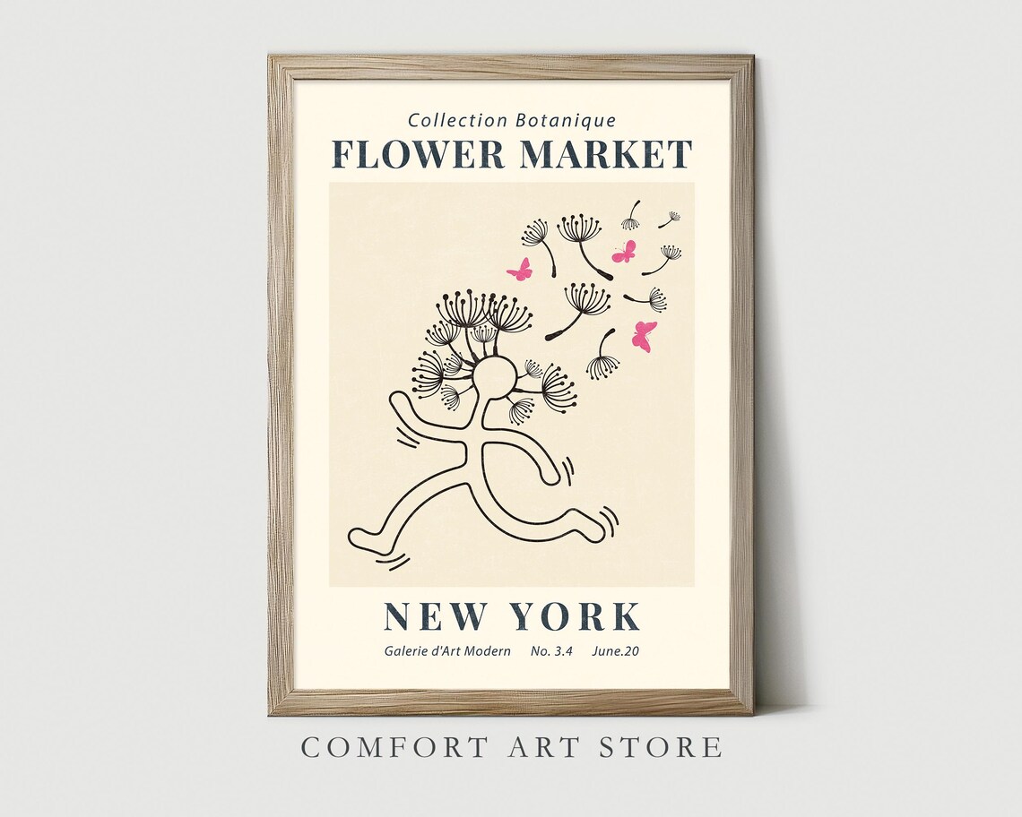 New York Flower Market Botanical Dancing Dandelion Museum Exhibition Poster - Image 7