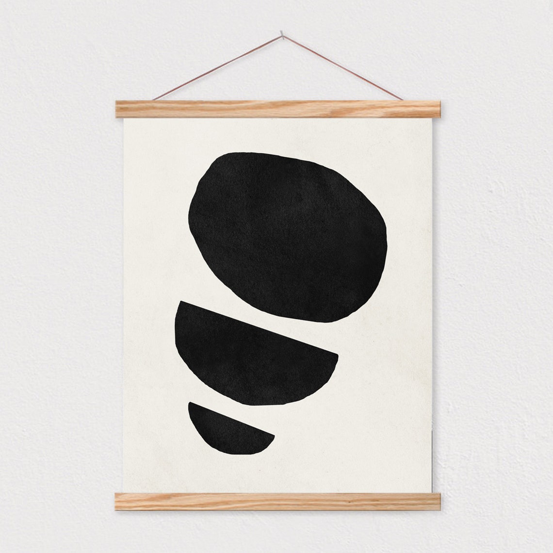 Abstract Art Shapes Neutral Print Mid Century Modern Wall Art Minimalist Geometric Interior Decor 16x20 - Image 2