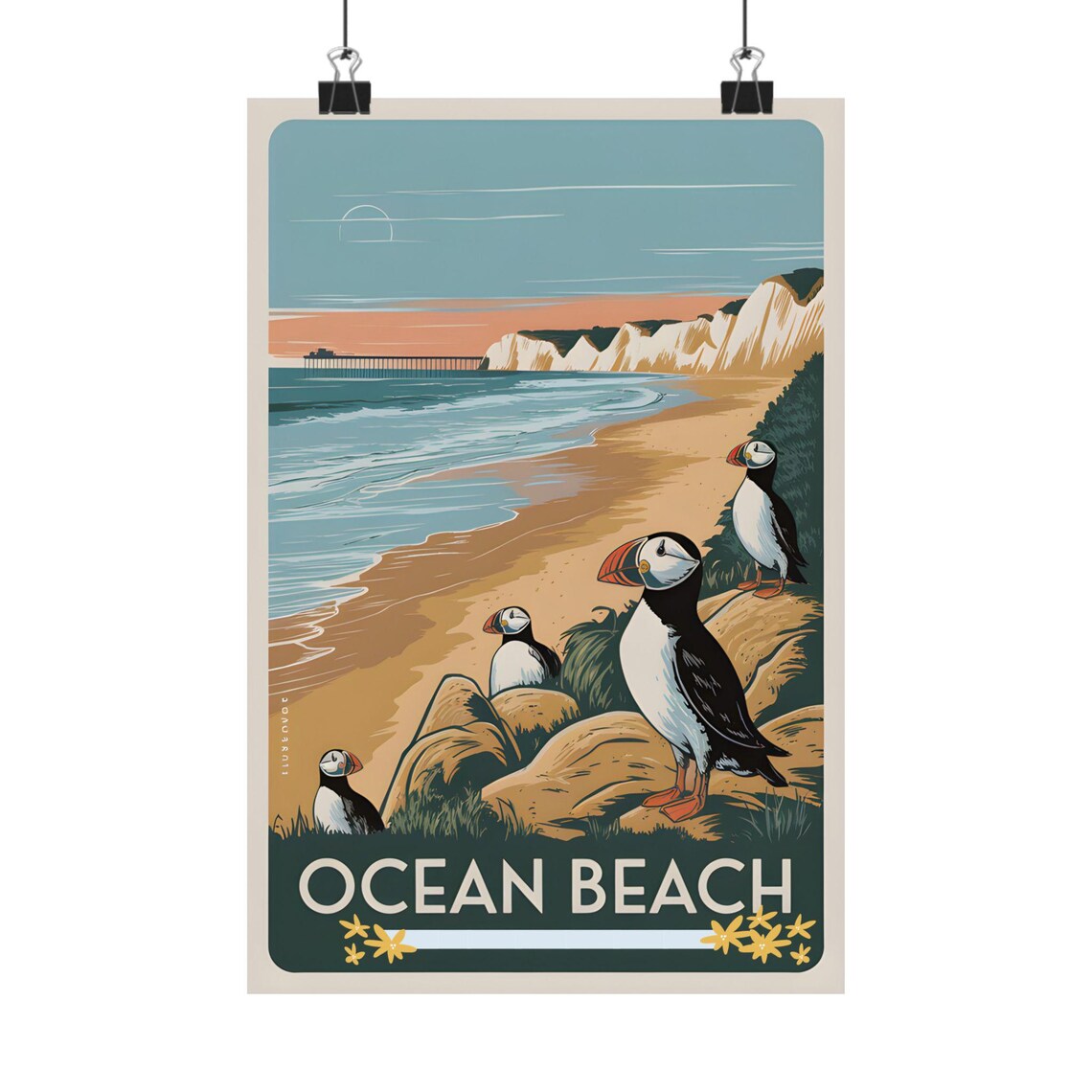 Ocean Beach Photography Art Print, San Diego Coastal View