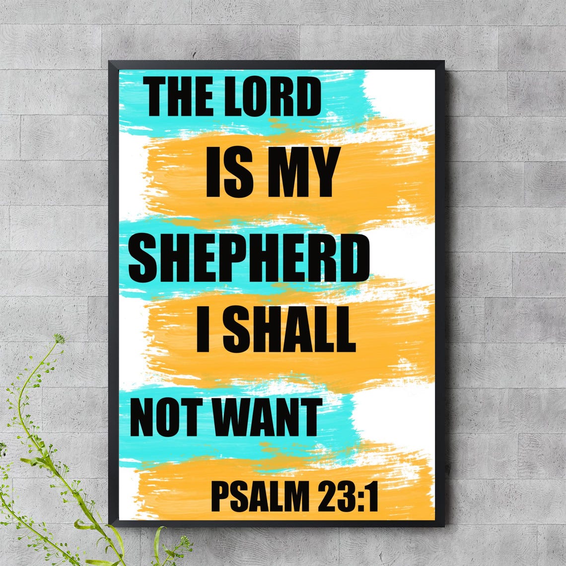 The Lord Is My Shepherd Psalm 231 Bible Verse Scripture Wall Poster