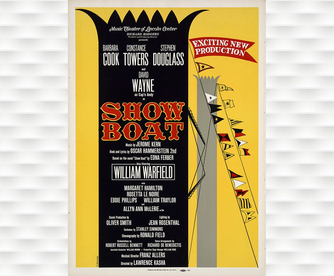 Show Boat Lincoln Center Exciting New Production Broadway Poster