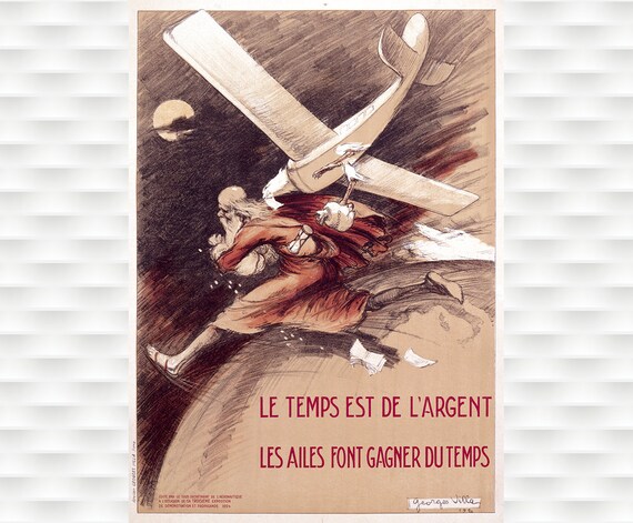 Aeronautical Exposition 1924 Georges Villa Vintage Aviation Poster