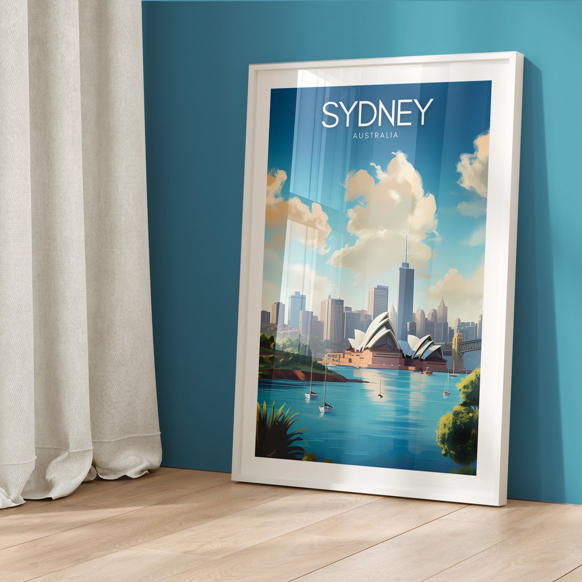 Sydney Australia Opera House Harbour Skyline Travel Poster Art - Image 5