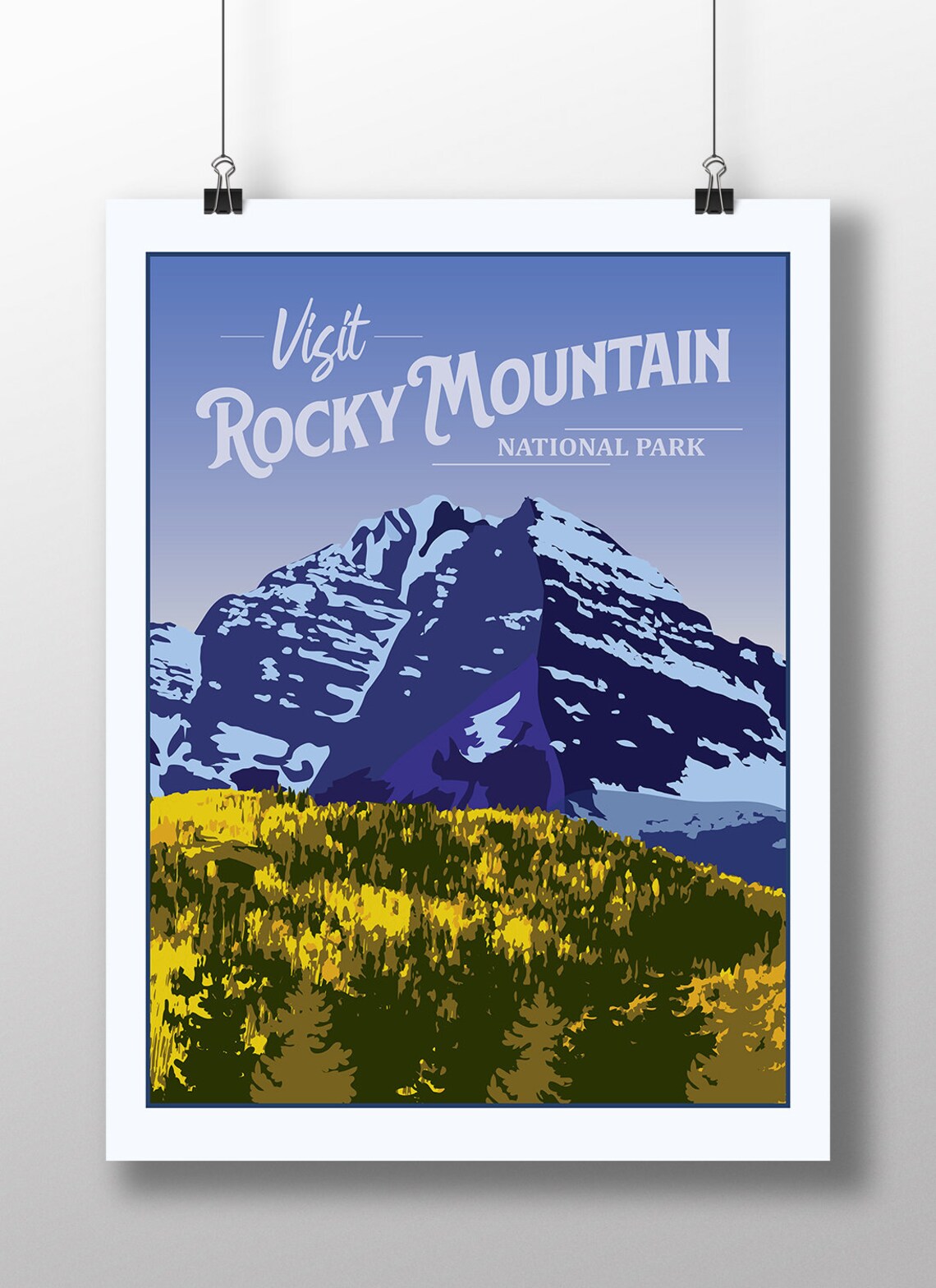 Rocky Mountain National Park Travel Poster