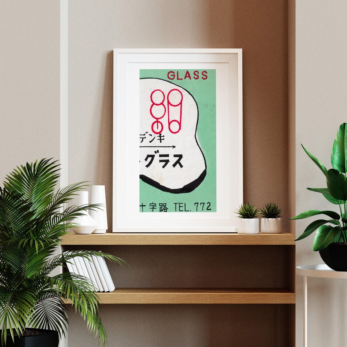 Denki Glass Company Japanese Map Vintage Matchbox Label Poster - Image 2