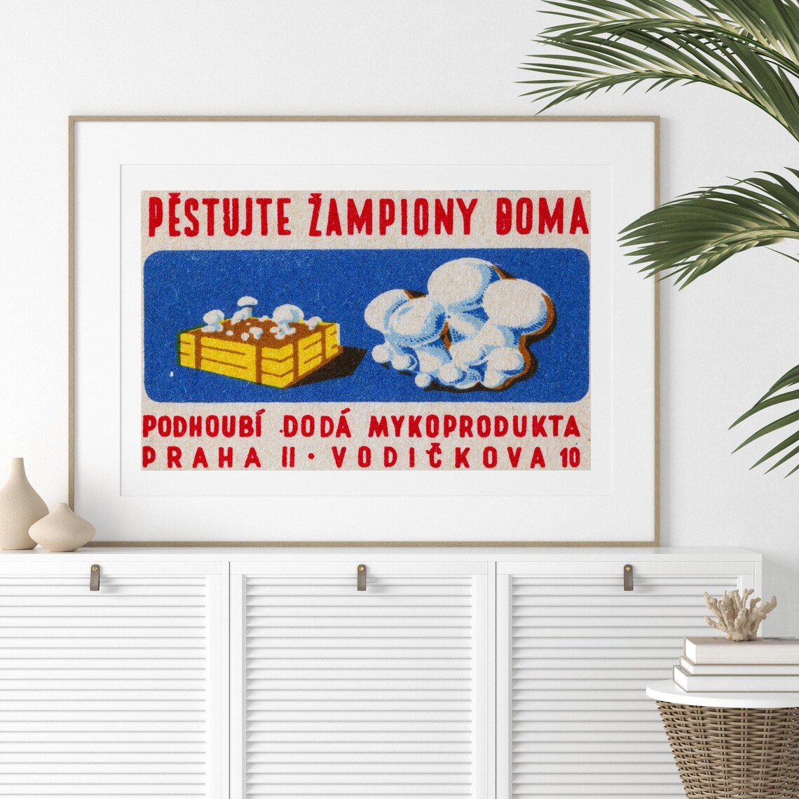 Pestujte Zampiony Doma Czech Mushroom Growing Vintage Ad Poster - Image 3