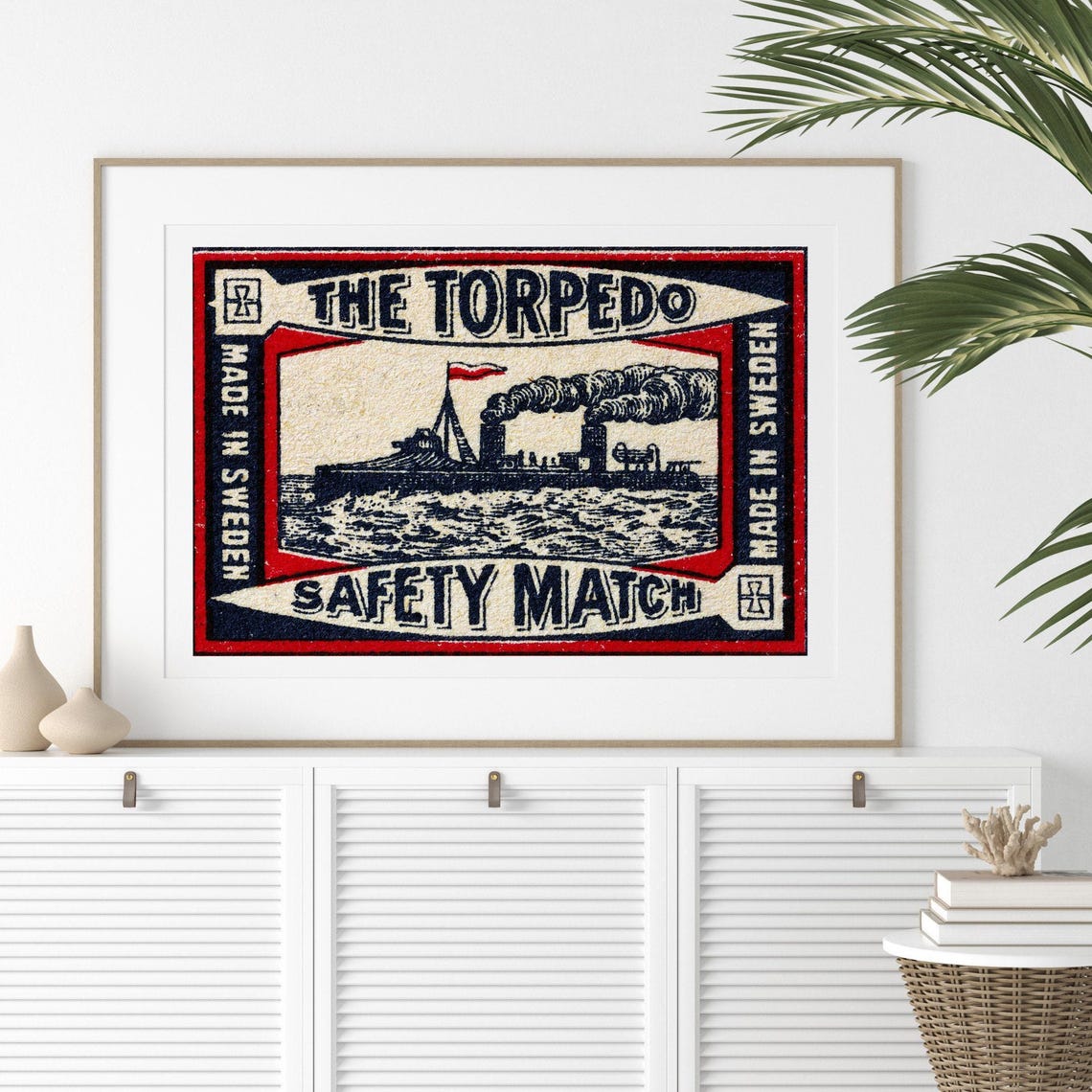 The Torpedo Safety Match Swedish Torpedo Boat Matchbox Art Poster - Image 2