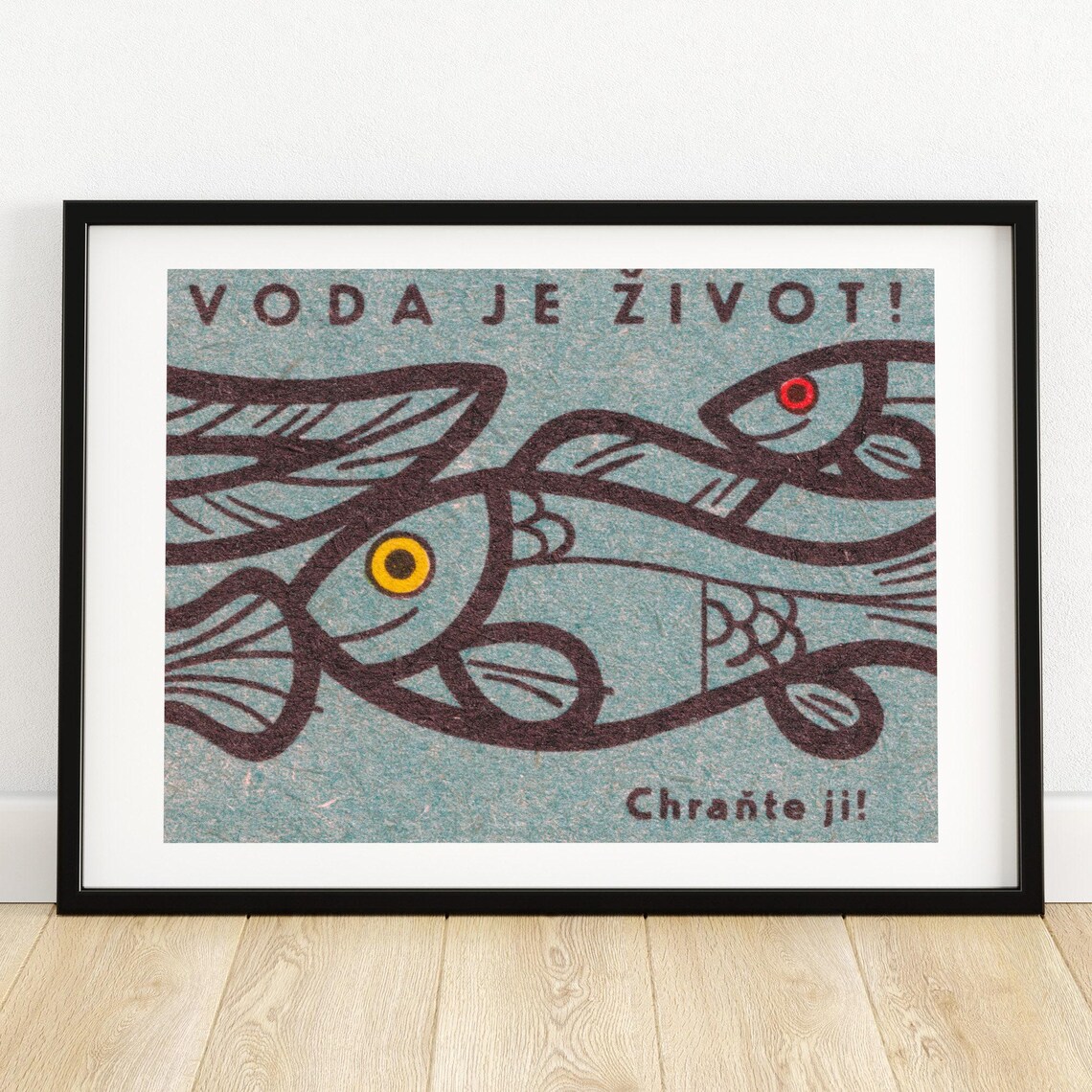 Water Is Life Matchbox Vintage Poster Print