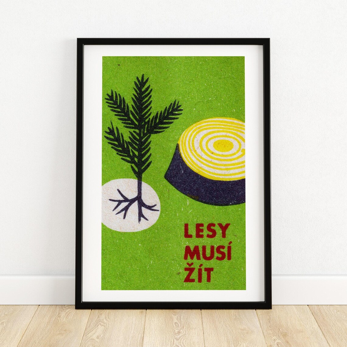 Trees Must Live, Vintage Czech Art Poster Print