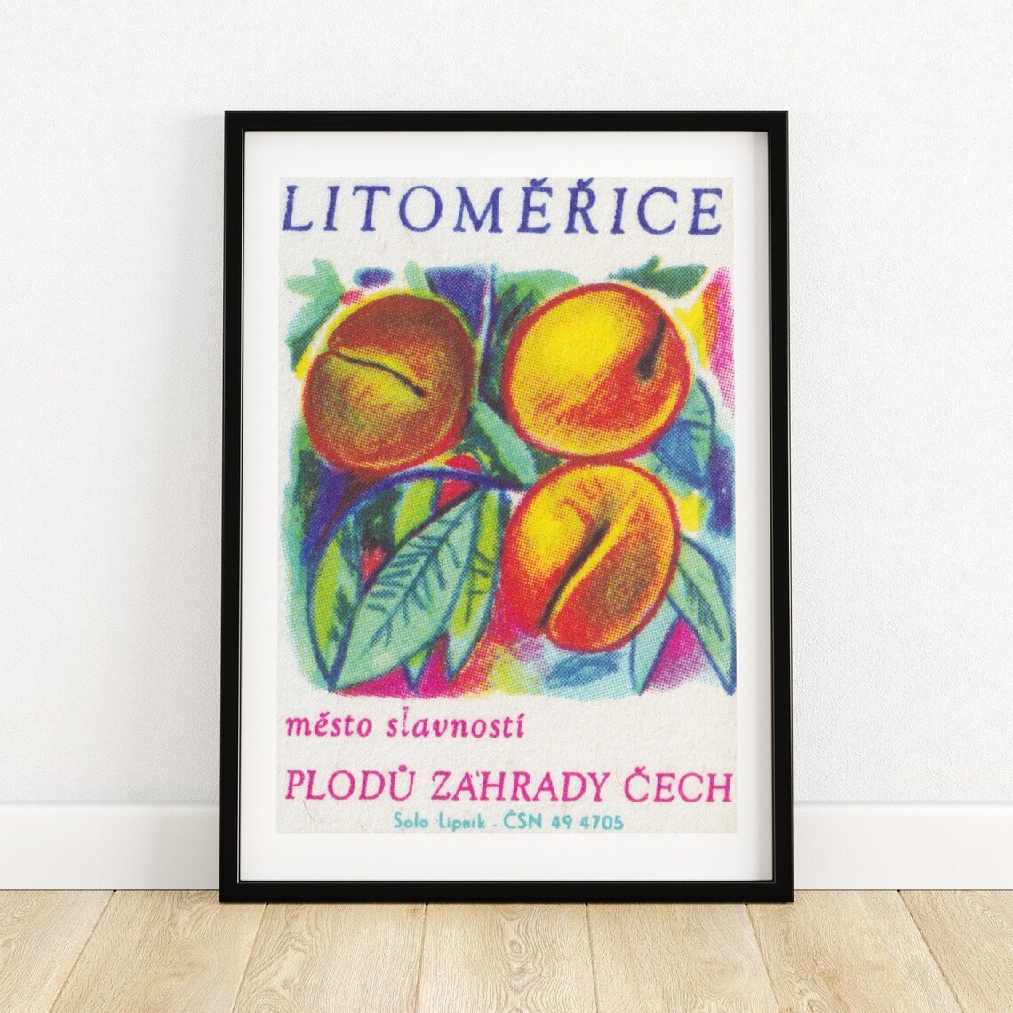 Litomerice Garden Of Bohemia Fruit Vintage Matchbox Label Poster