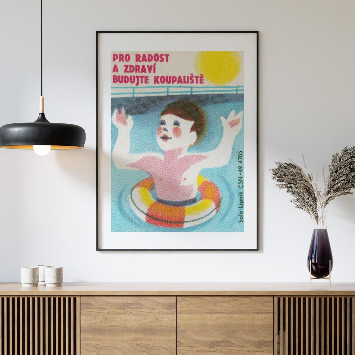 Swimming For Joy And Health Vintage Poster Print - Image 4