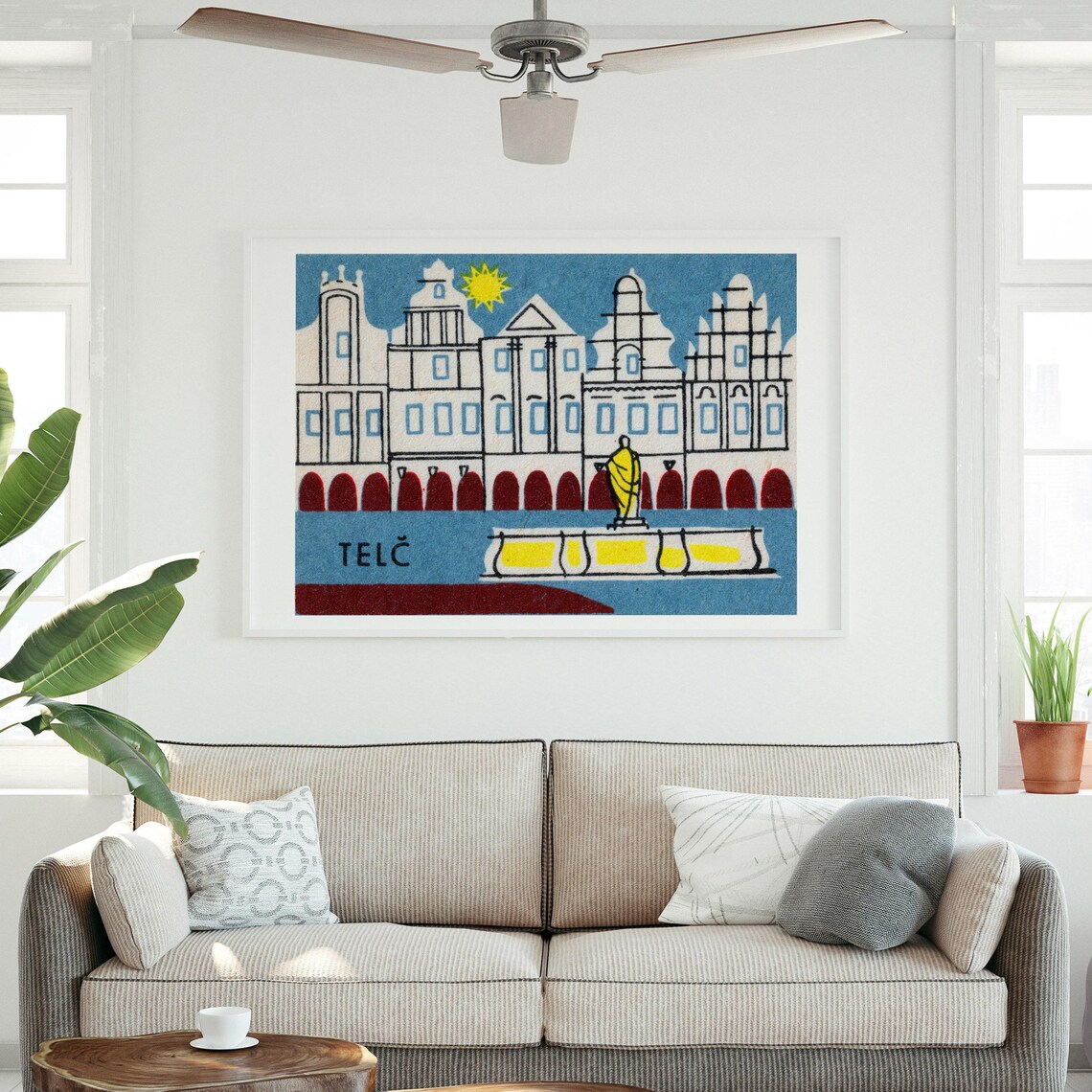 Telc City Vintage Czech Travel Poster Print - Image 3
