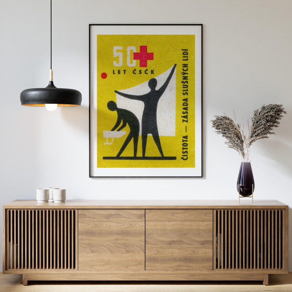 Cleanliness Is Health Matchbox, Vintage Czech Art Print - Image 4