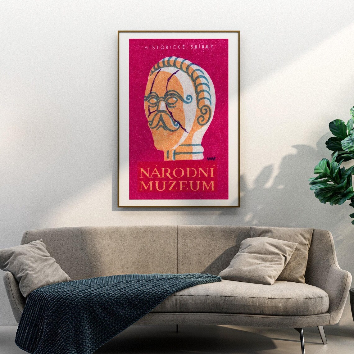 Historicke Sbirky Narodni Muzeum Antique Head Matchbox Label Poster - Image 3