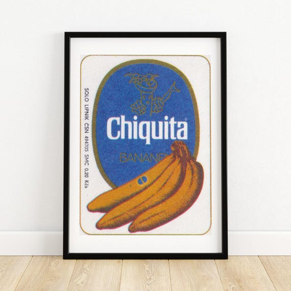 Banana Bunch Matchbox Print Aesthetic Wall Art Vintage Art Matchbox Wall Poster Vintage Poster Print