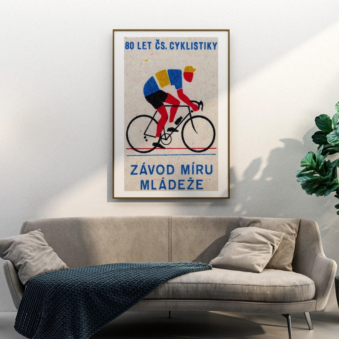Zavod Miru Youth Cycling Race Czech 80 Years Matchbox Sports Poster - Image 3