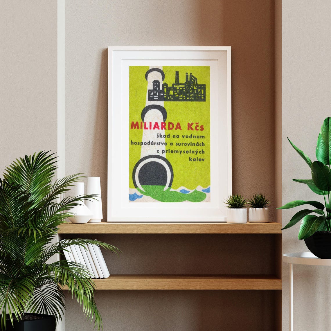 Billion Koruna Water Damage Industrial Sludge Slovak Label Art Print - Image 2