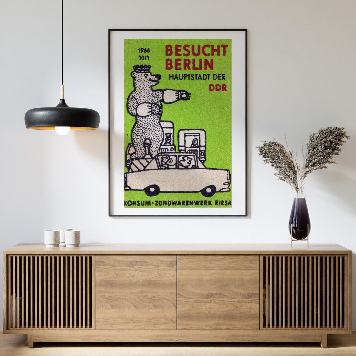 Giant Bear Matchbox Vintage Eastern Europe Poster - Image 4