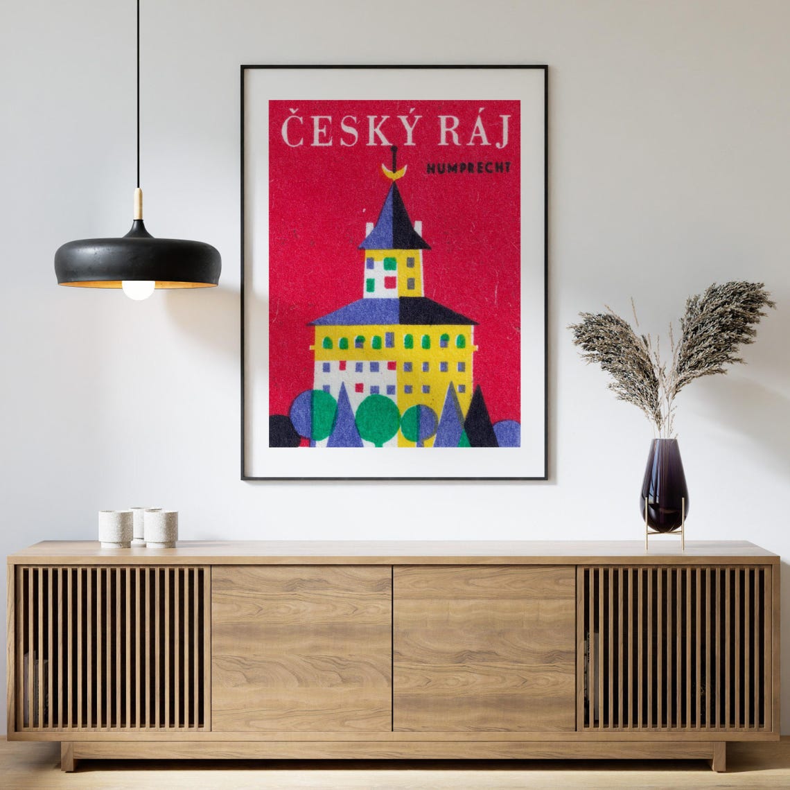 Cesky Raj Humprecht Chateau Vintage Czech Matchbox Label Poster - Image 4