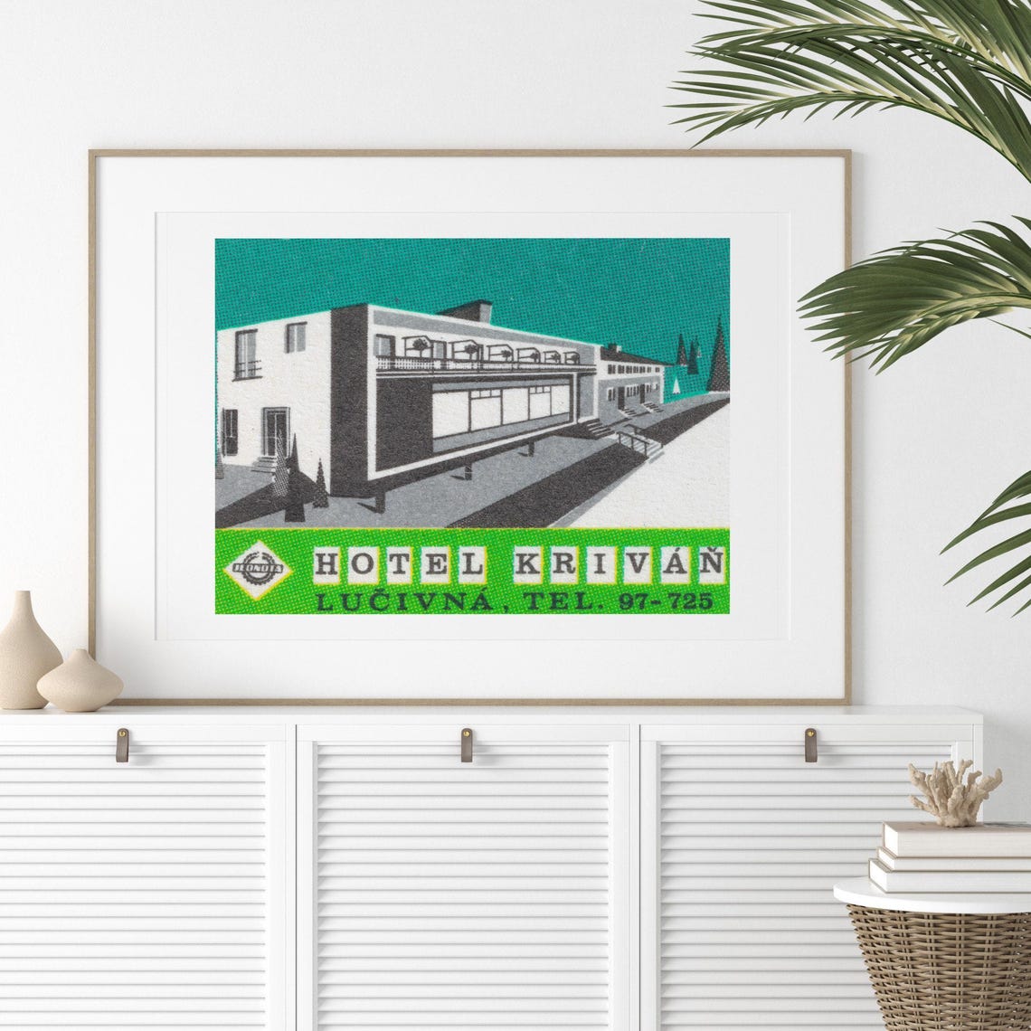 Hotel Krivan Lucivna Modernist Retro Hotel Advertising Poster - Image 2